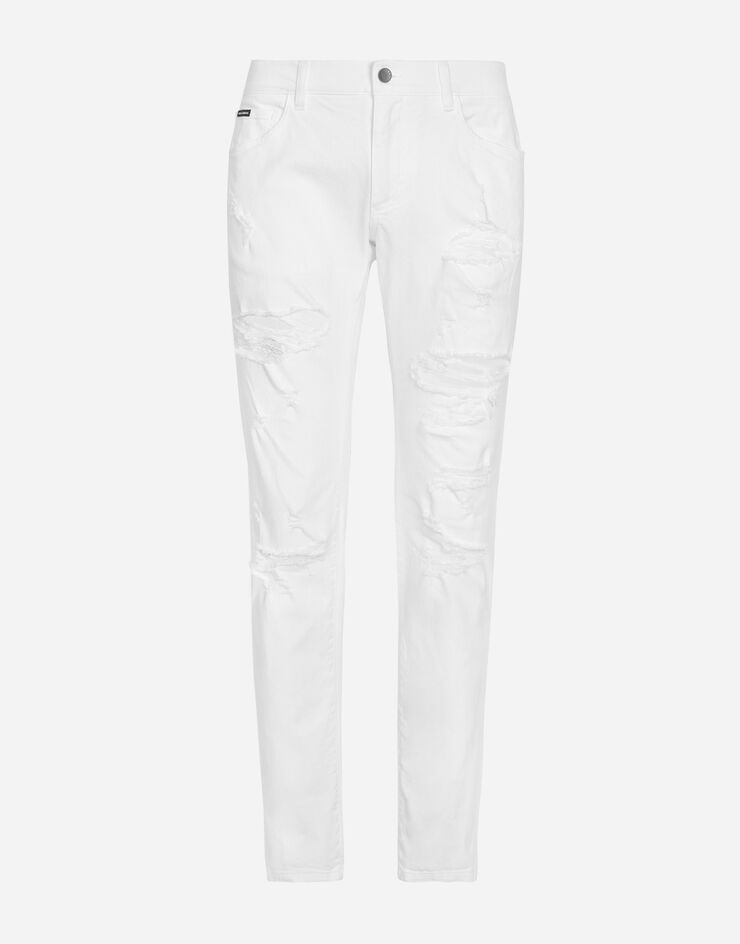 White skinny stretch jeans - 1