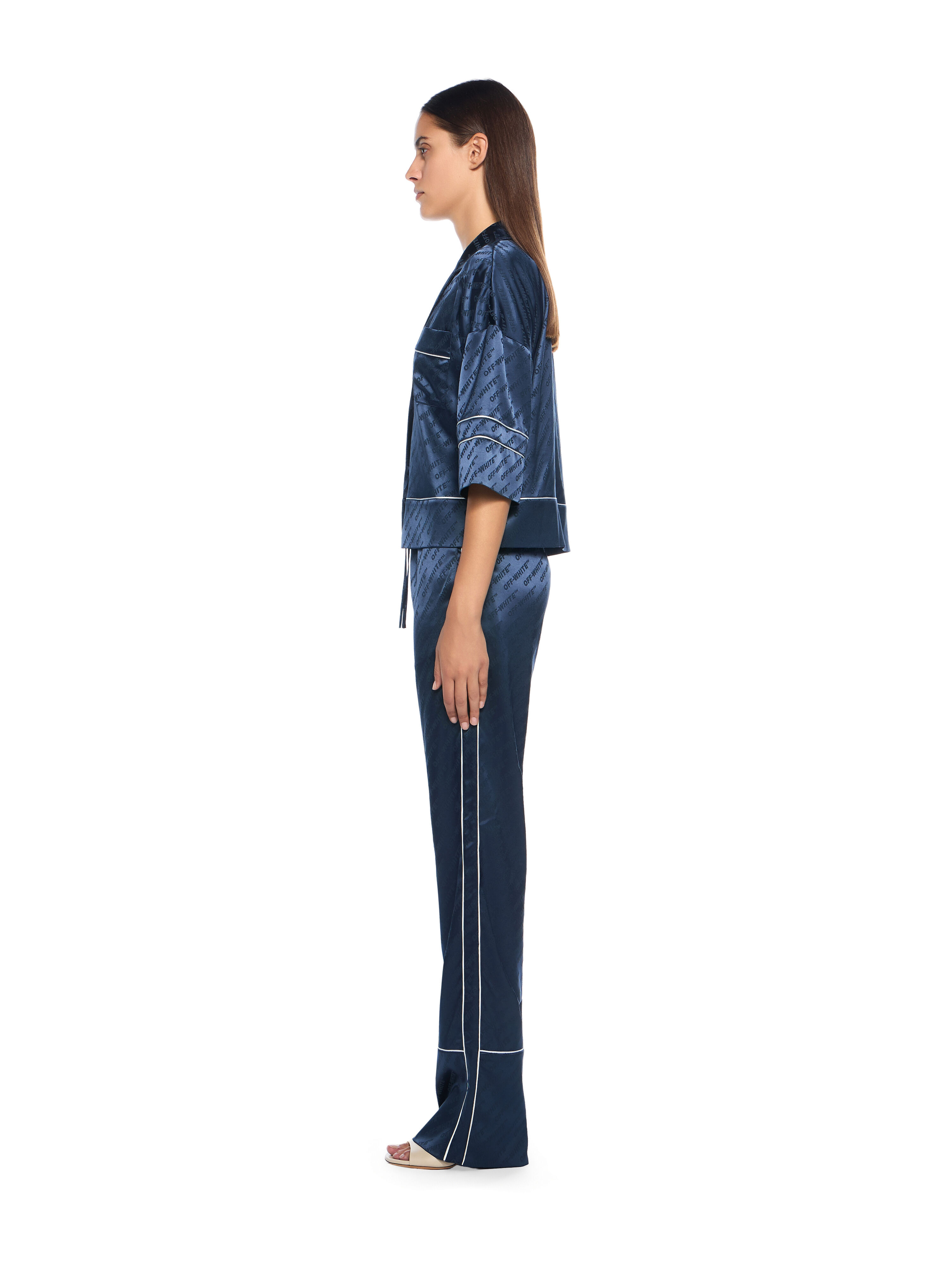 Jacquard Satin Pajama Shirt - 3