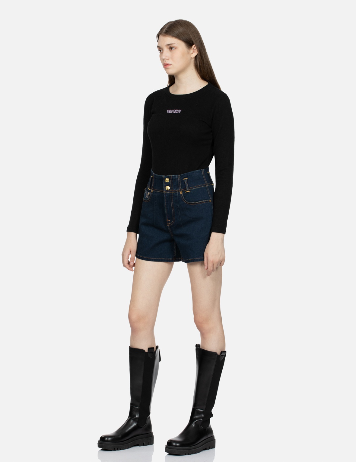 OUTLINE LOGO EMBROIDERY SLIM FIT TOP - 3