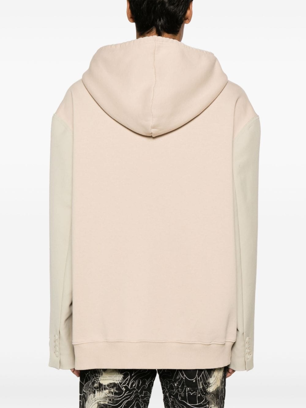 logo-appliquÃ© contrast-sleeve hoodie - 4