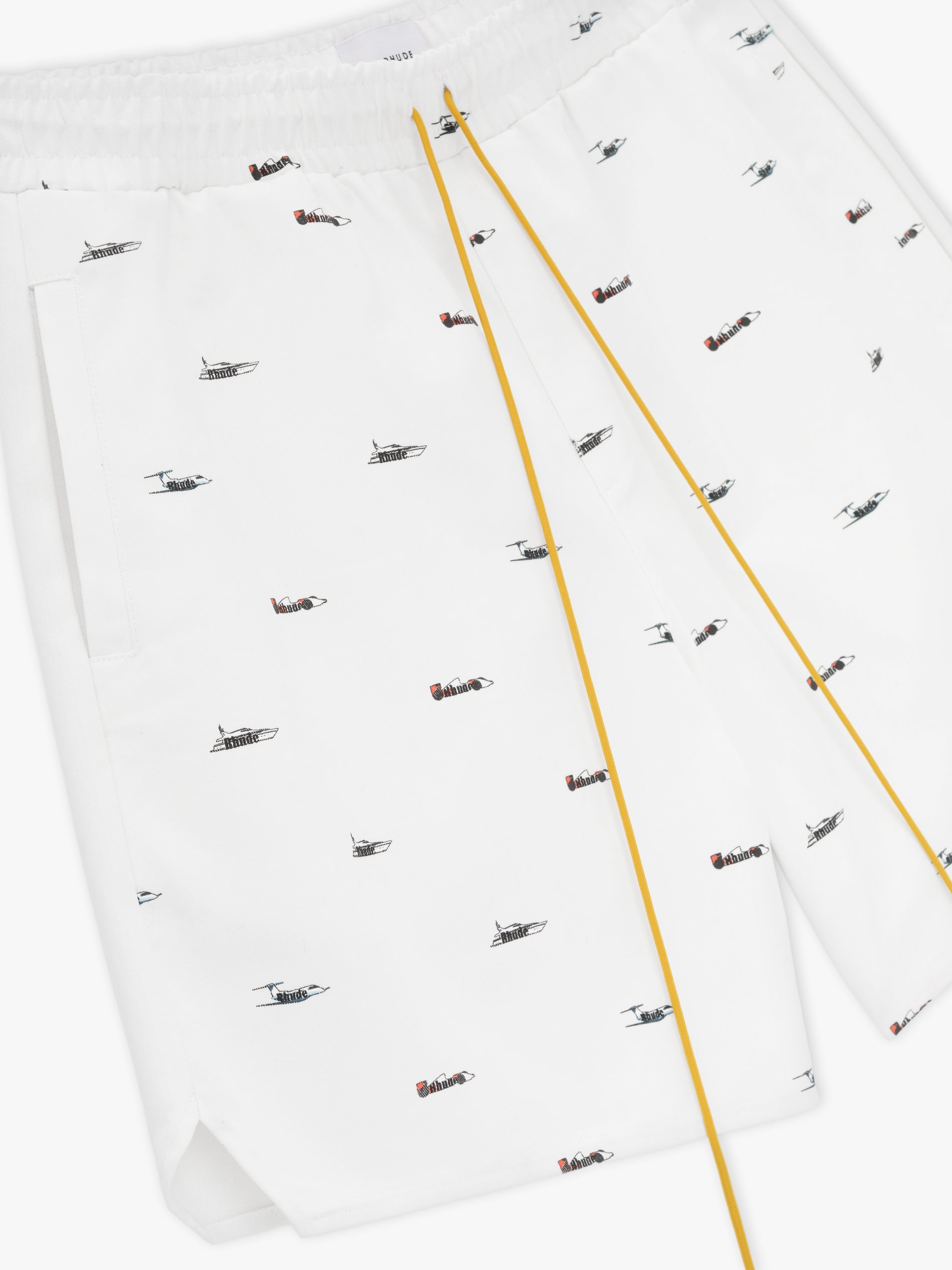 RHUDE CRUISE PATTERN DENIM SHORT - 3