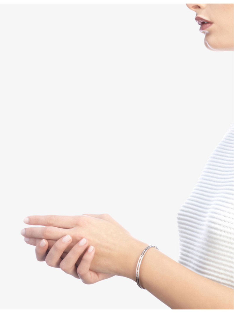 BVLGARI B.zero1 18ct white-gold bangle bracelet outlook