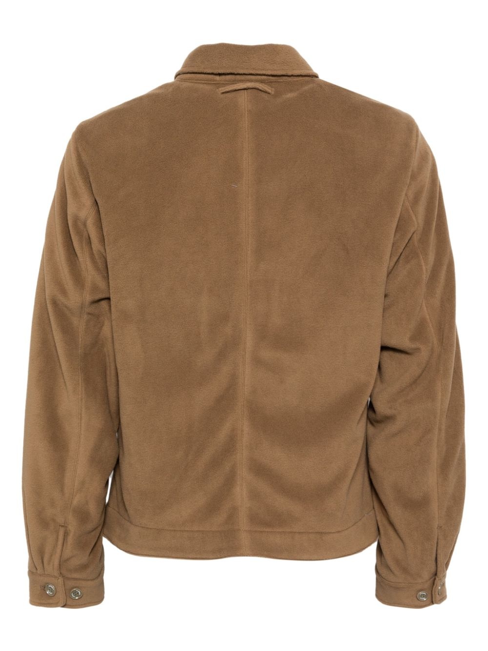 embroidered logo fleece jacket - 2