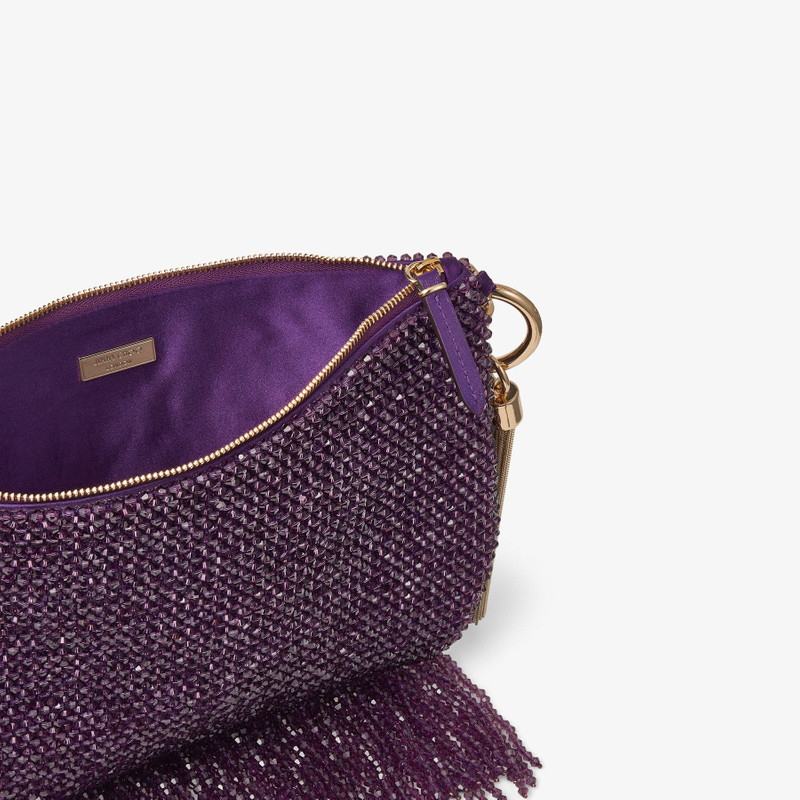Callie Shoulder
Cassis Satin Shoulder Bag with Crystal Fringe 4