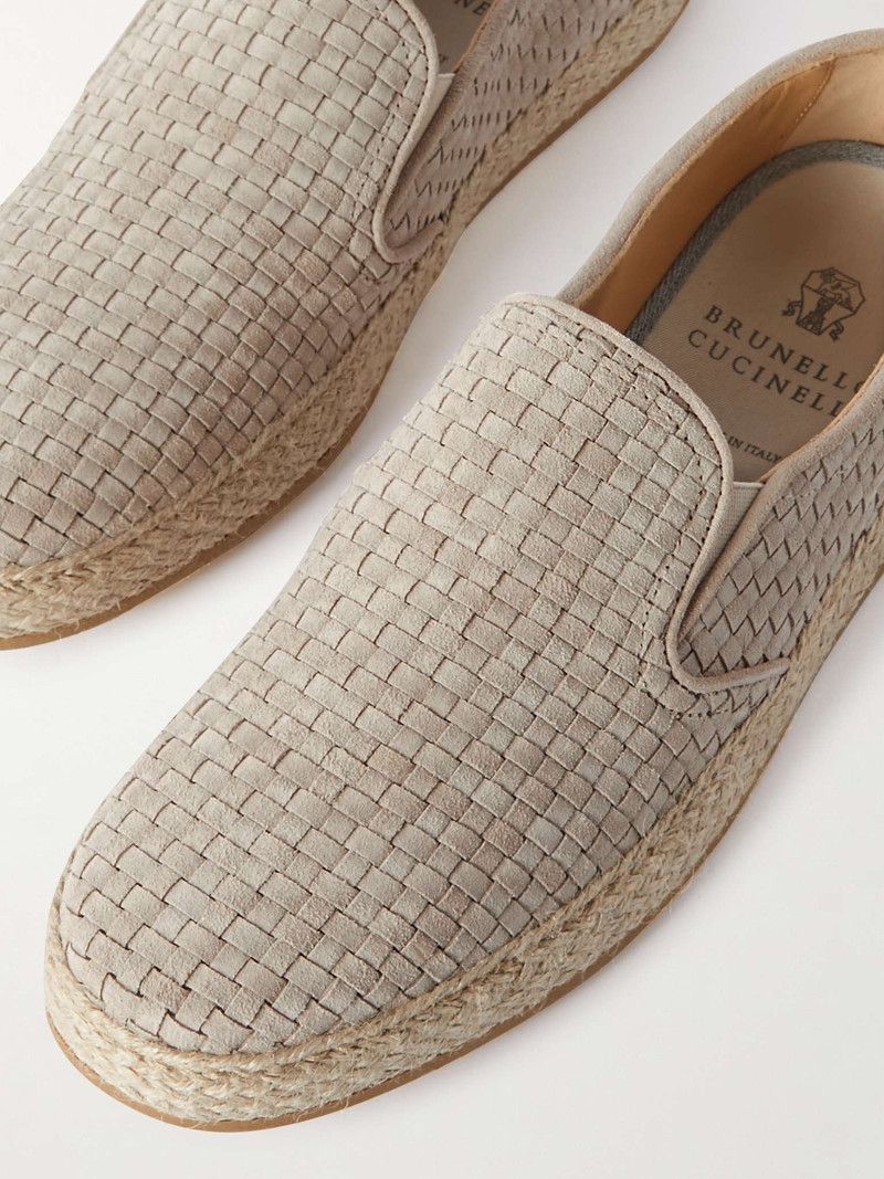Woven Suede Espadrillas 6