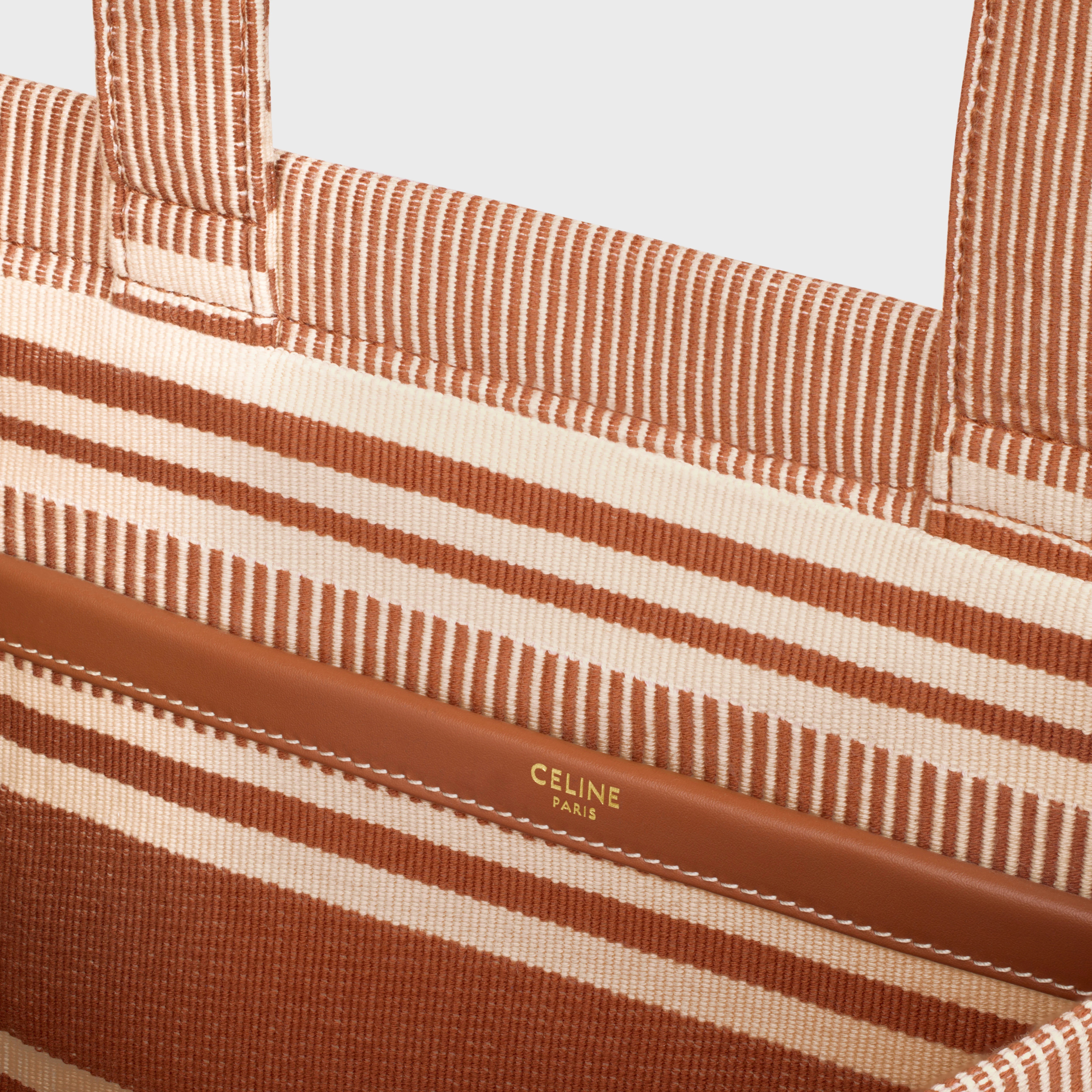 Large Cabas Thais in STRIPED TEXTILE WITH CELINE - 4
