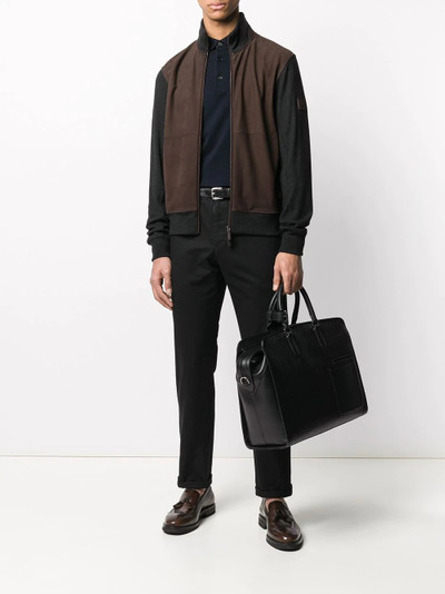 Ermenegildo Zegna woven leather holdall outlook