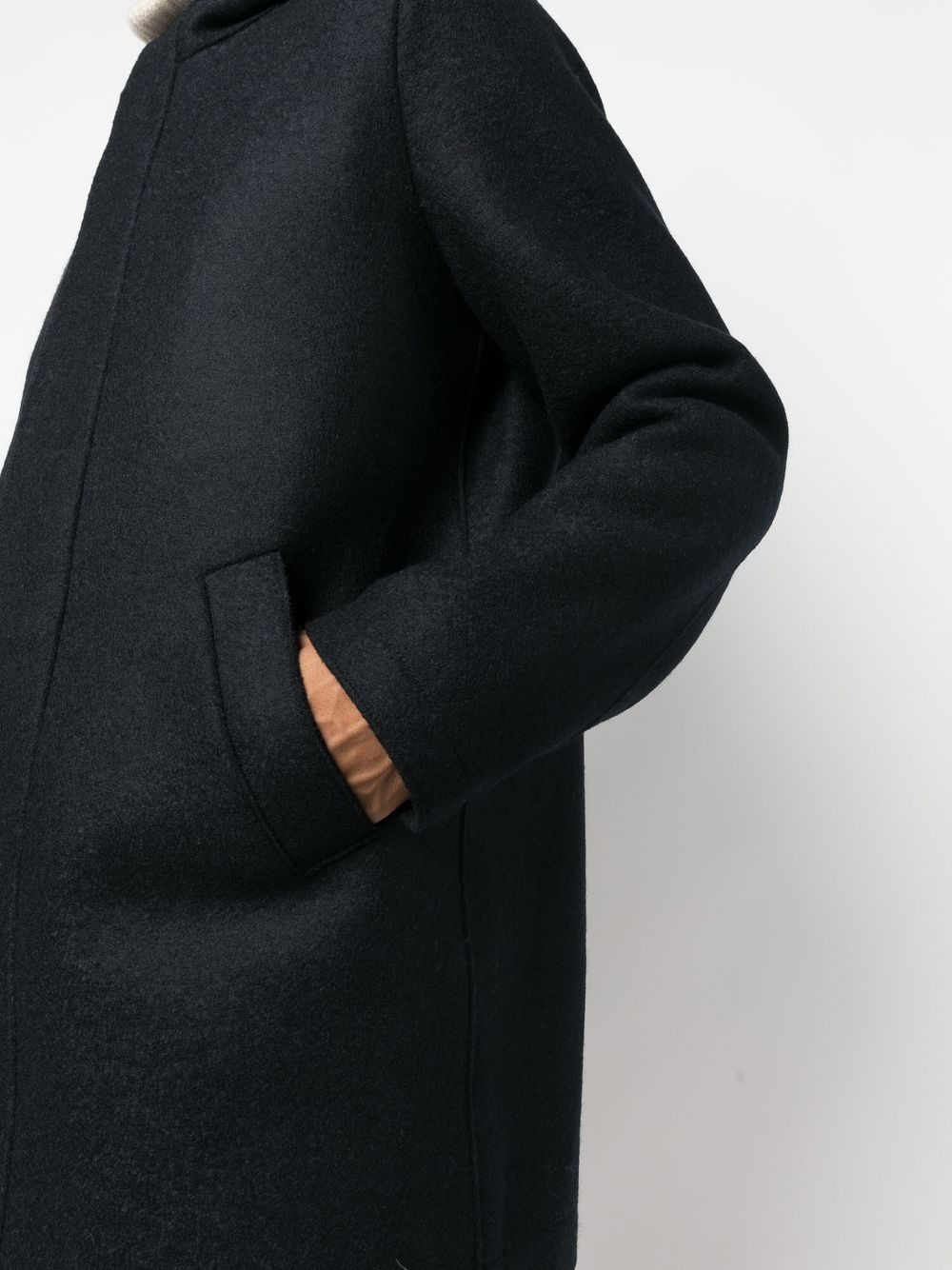 hooded felt coat - 5