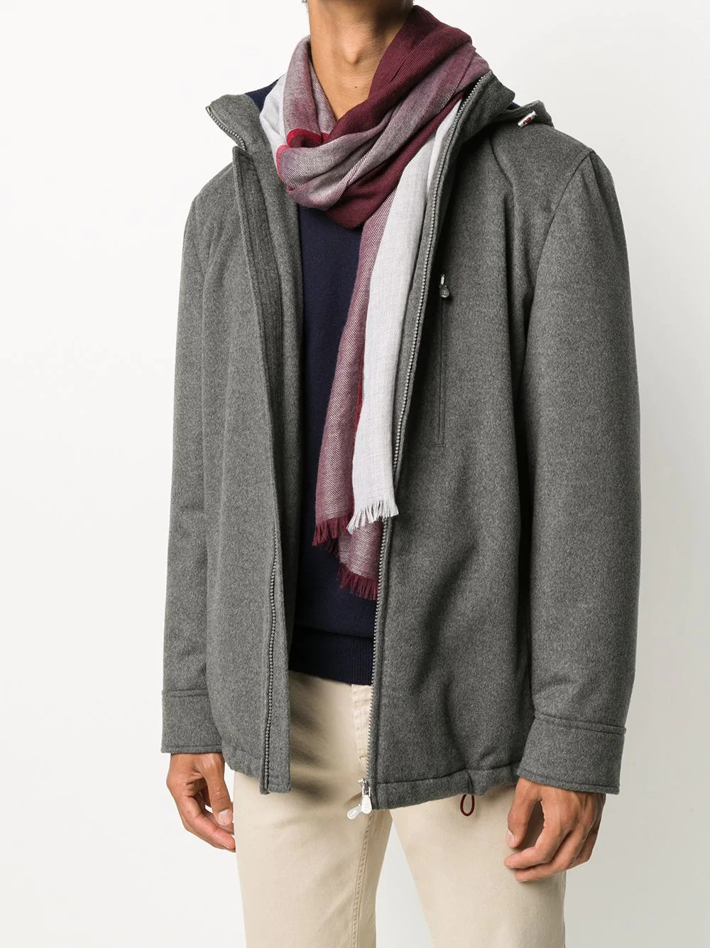 tonal woven scarf - 2