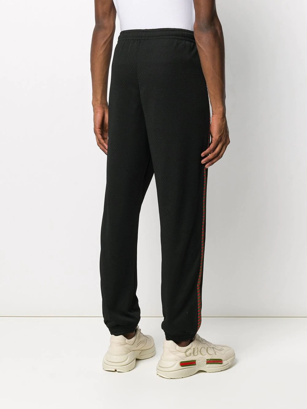 logo embroidered track pants - 4