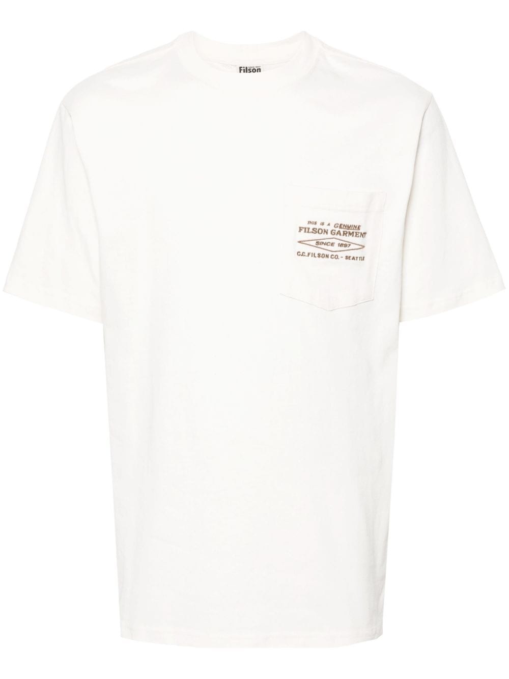 logo-embroidered cotton T-shirt - 1
