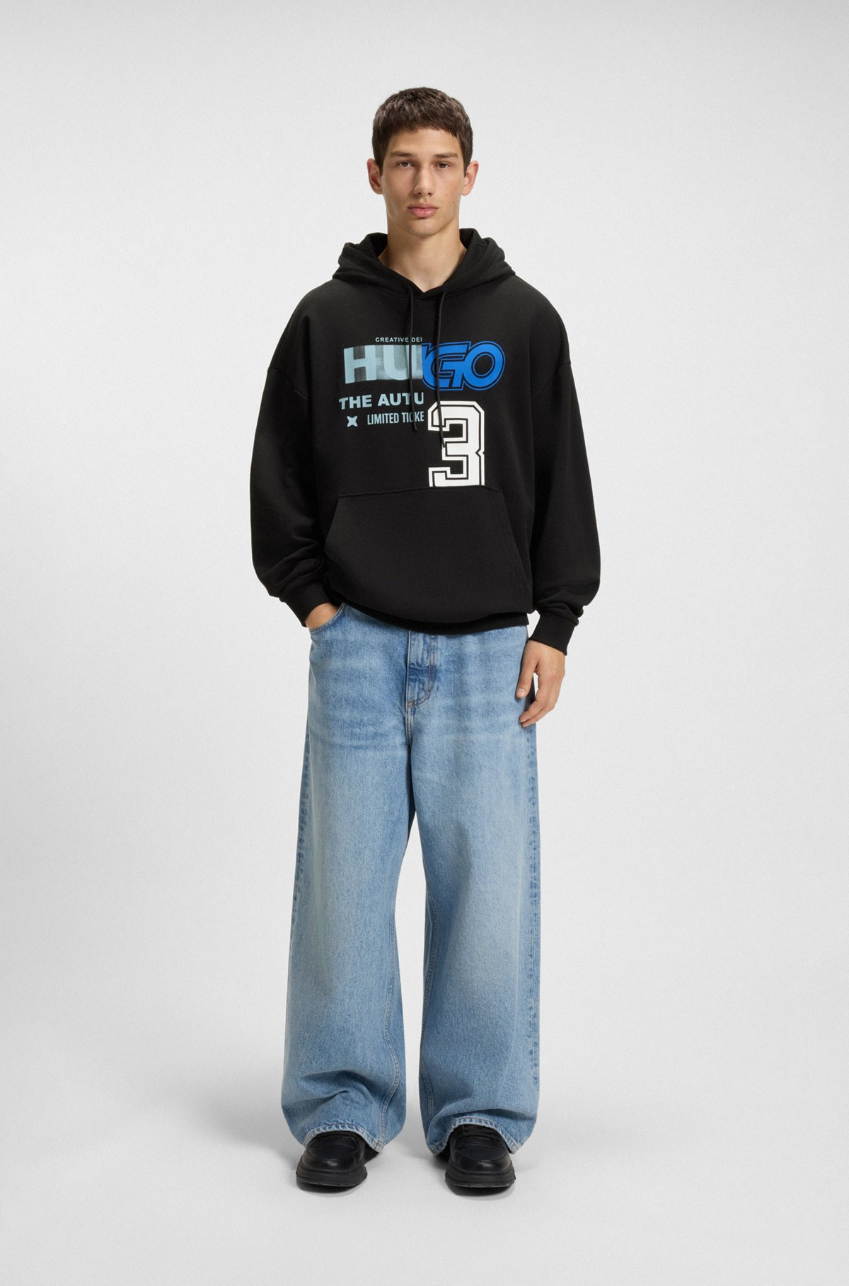 COTTON-TERRY HOODIE WITH MIXED ARTWORK PRINT - 4