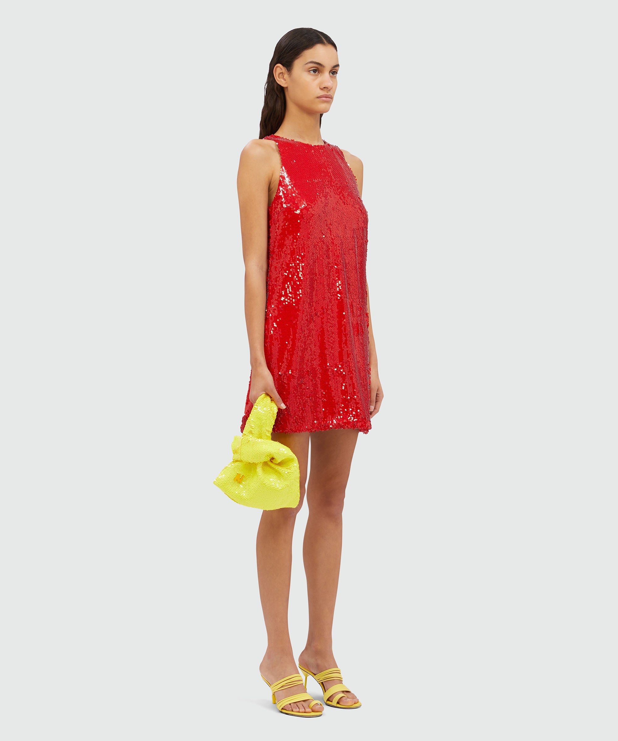 Red sequin mini dress - 3