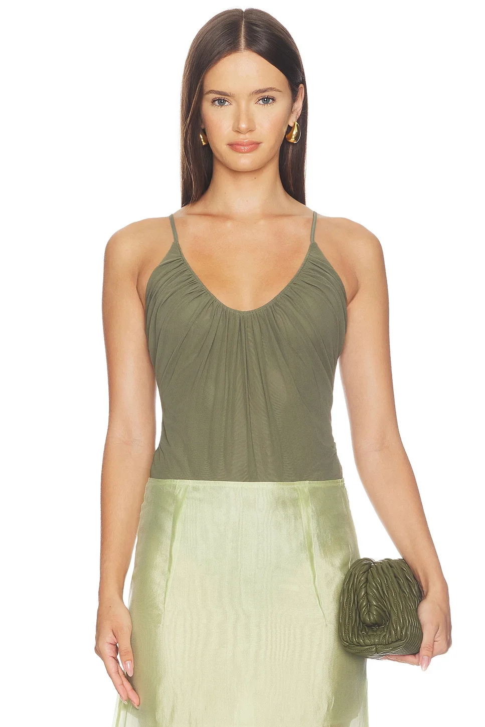 Gelina Ruched Bodysuit - 1
