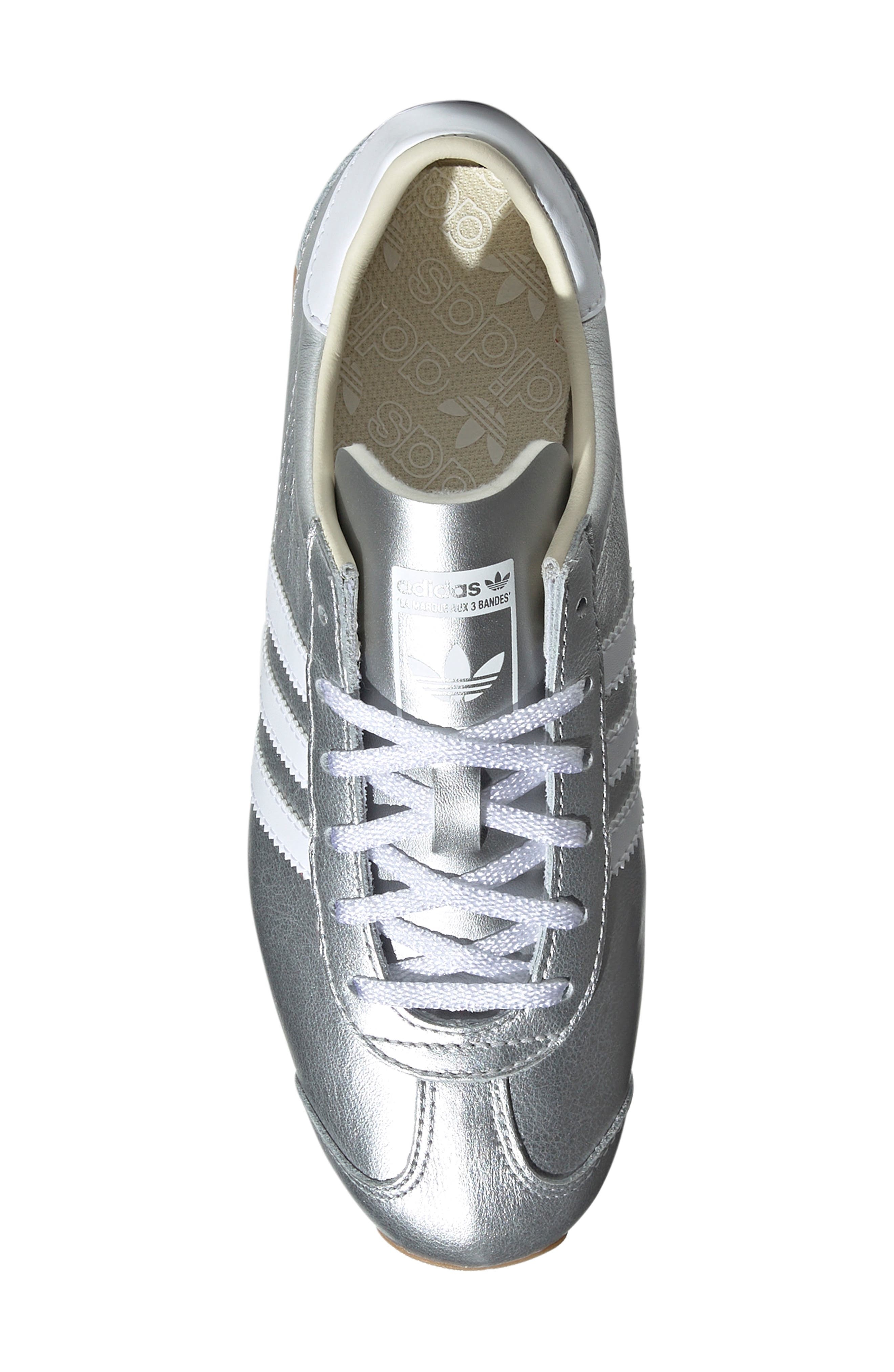 adidas Country Low Top Sneaker in Silver Met./White/Cream at Nordstrom - 4