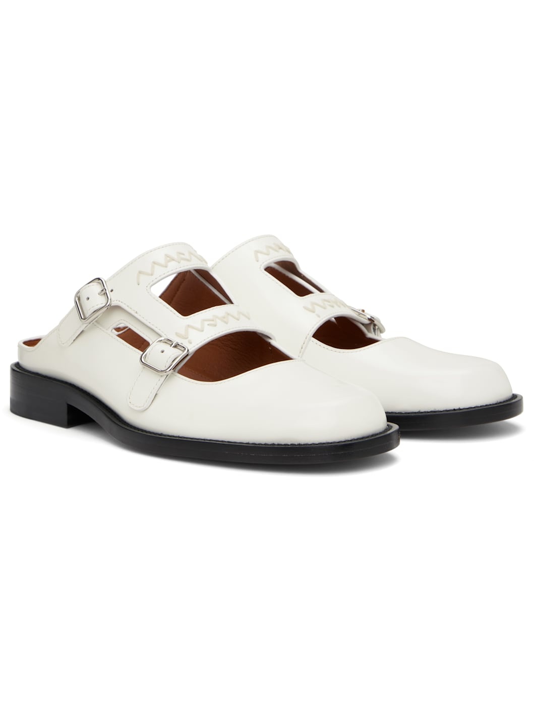 White Bambi 3.0 Double Buckle Loafers - 4