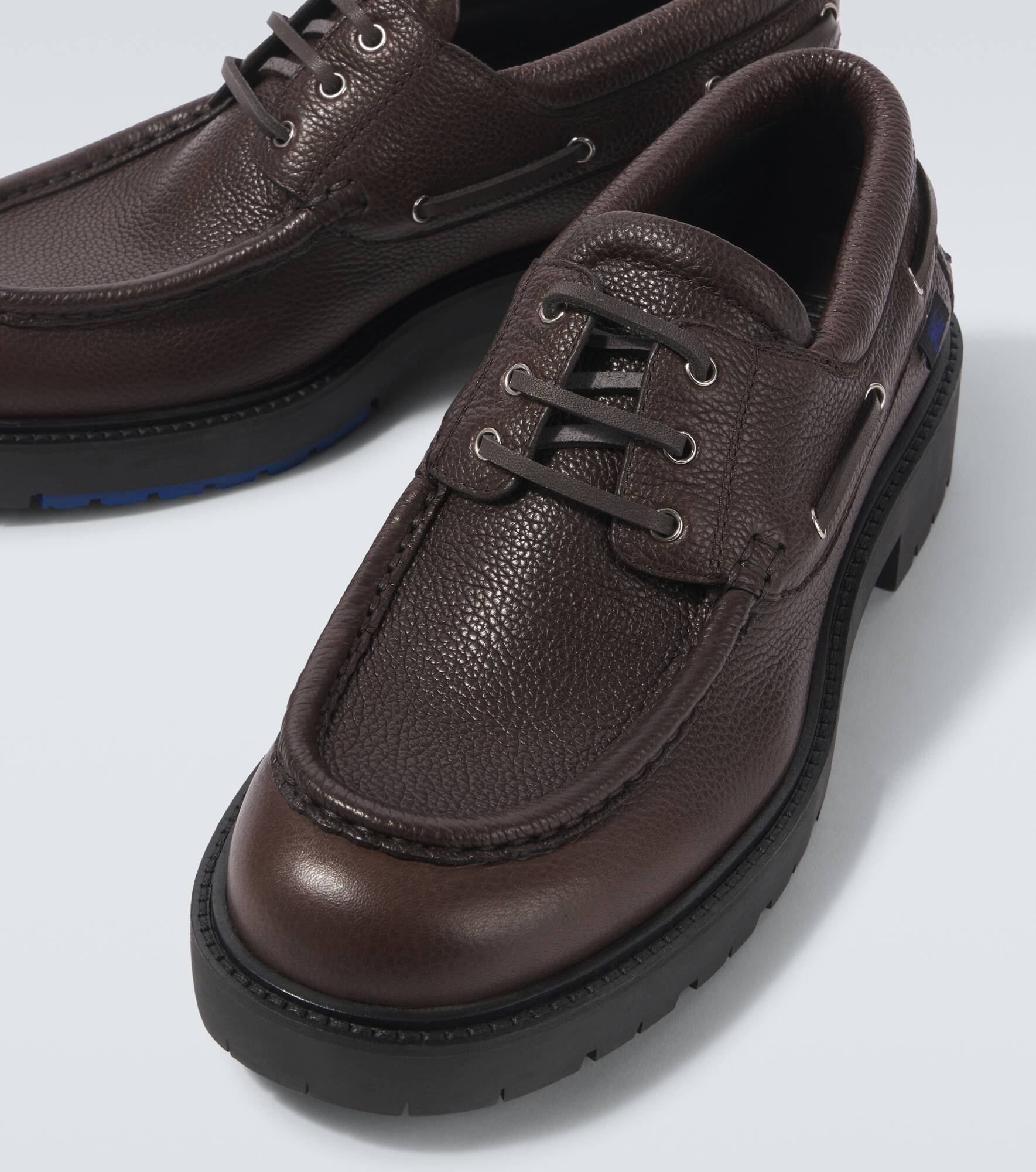 Leather boat shoes - 3