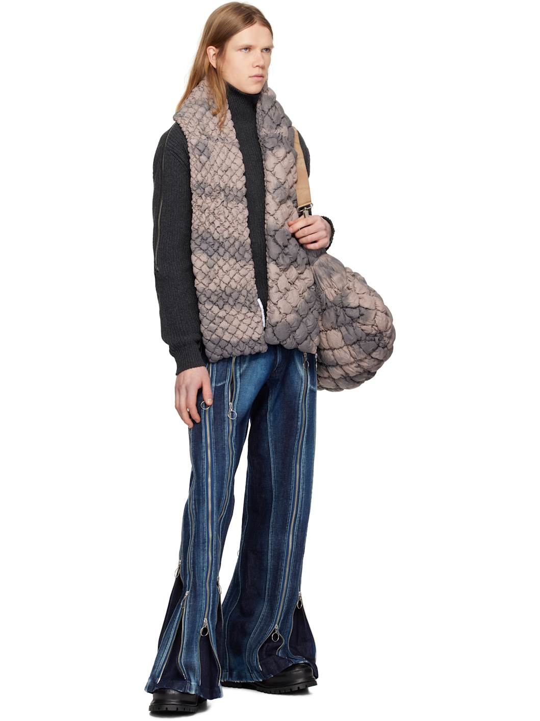 Blue Adjustable Fit Zip Jeans - 4