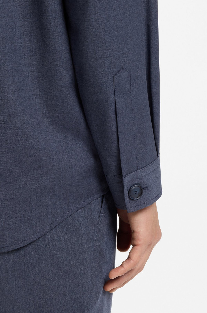 RELAXED-FIT OVERSHIRT IN WASHABLE VIRGIN WOOL 6