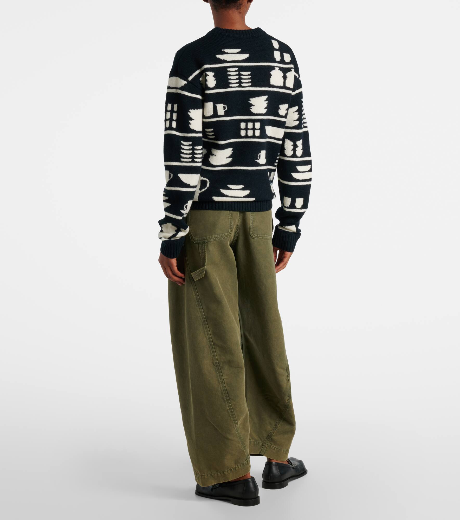 Jacquard wool sweater - 3