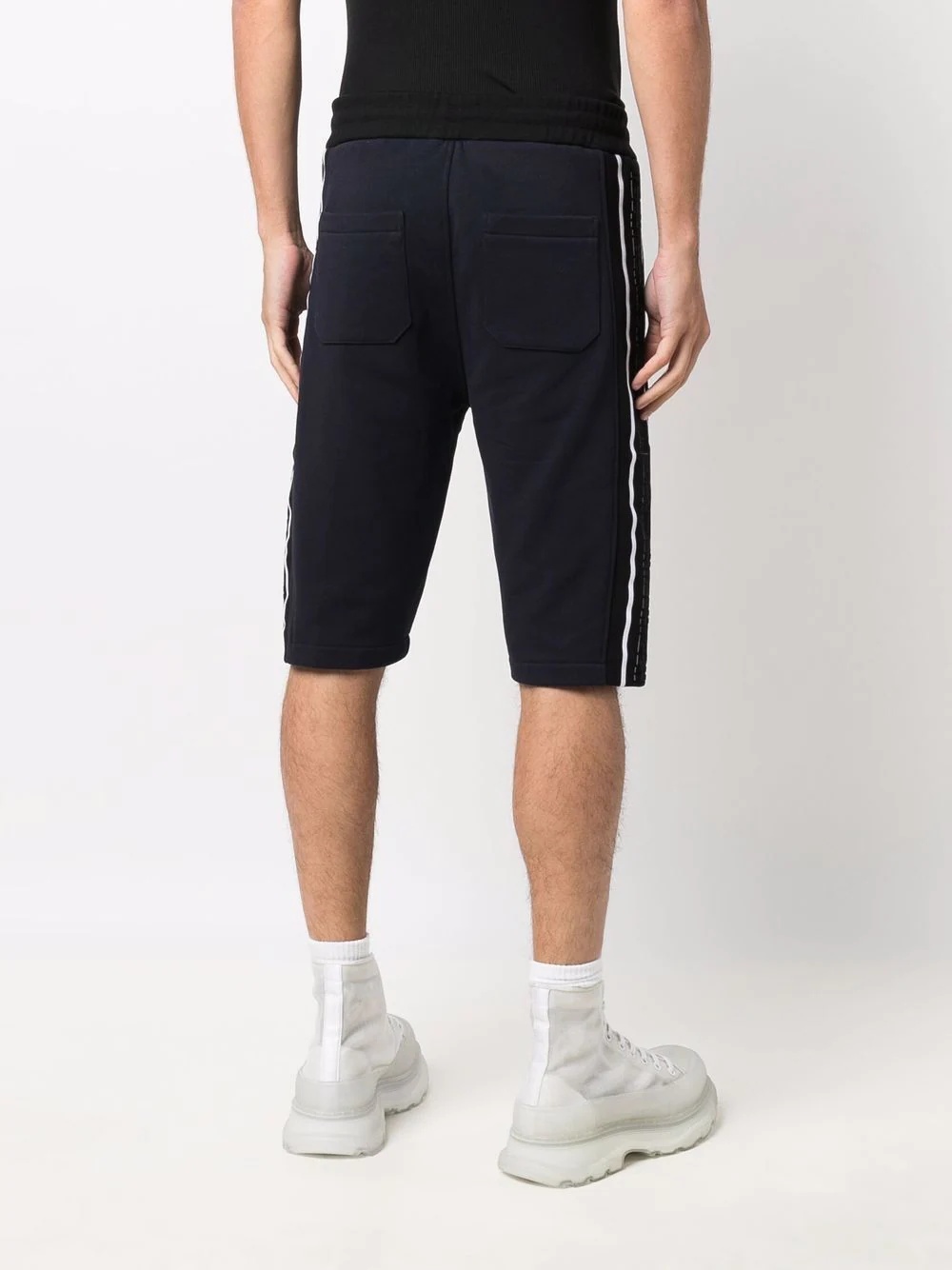 side stripe-detail track shorts - 4