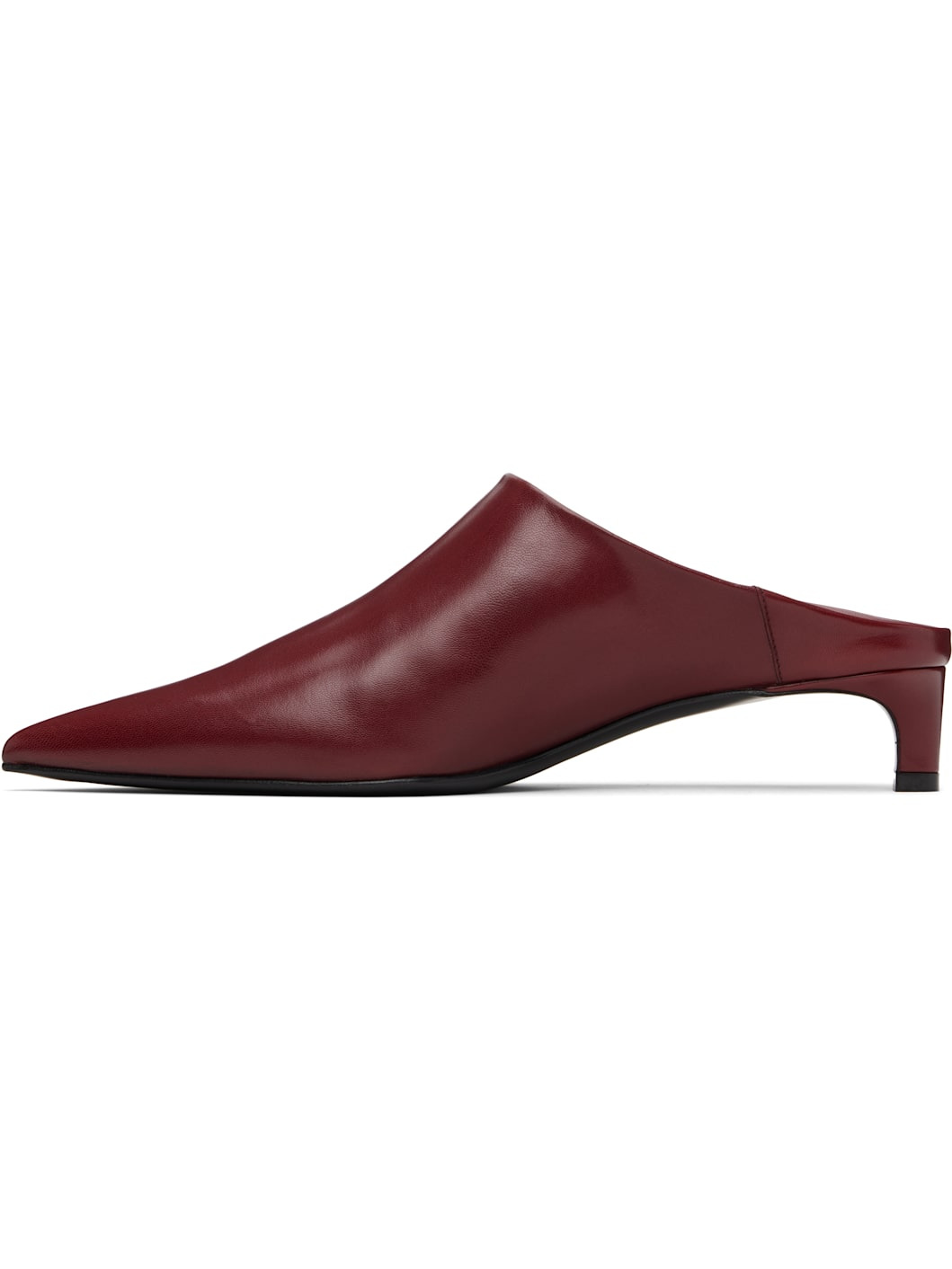Red Pointed Toe Mule Heels - 3