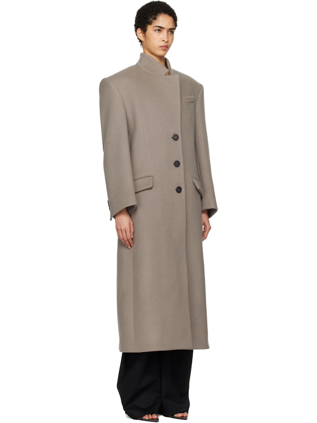 Gray Long Coat - 2