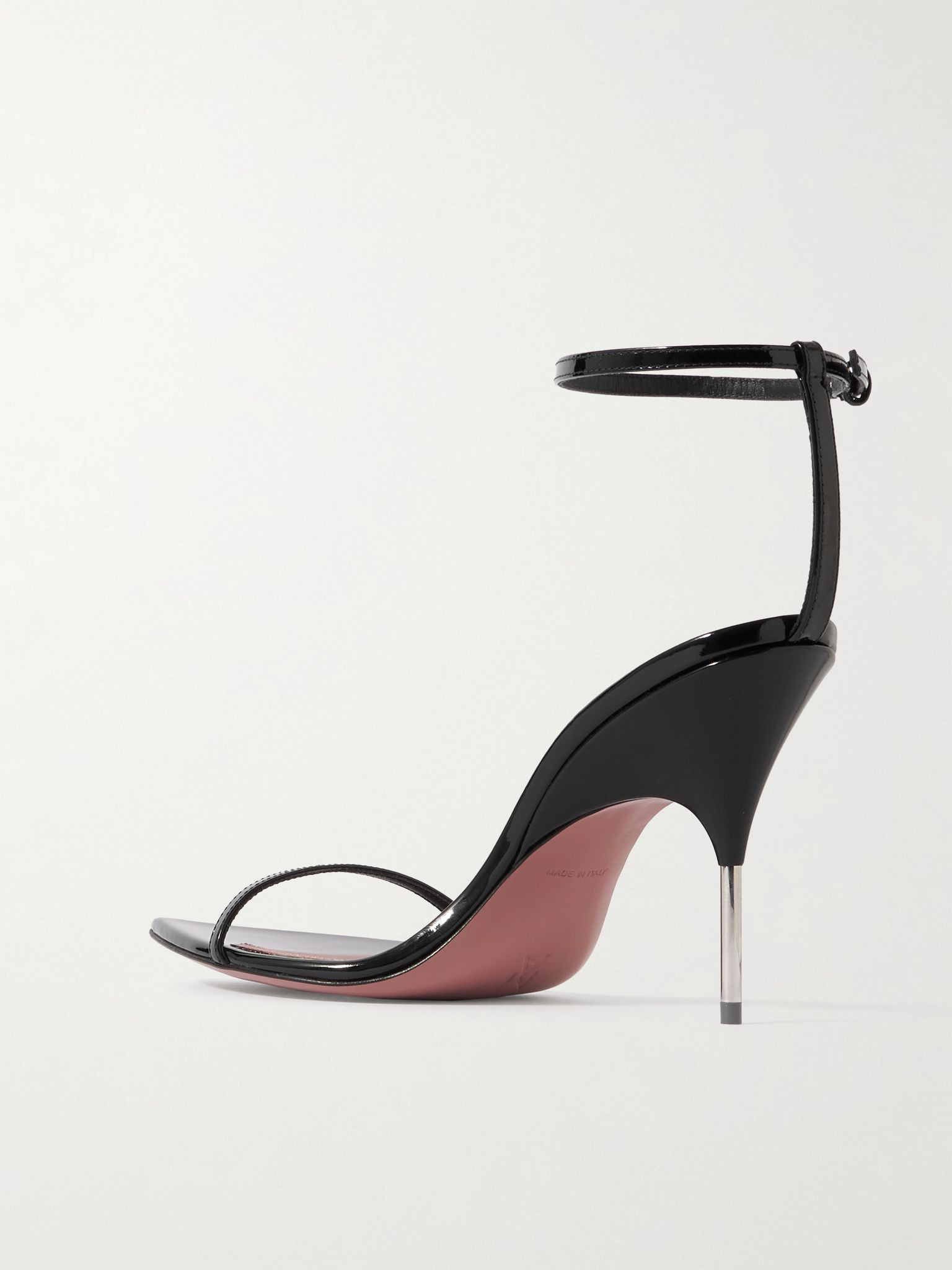 Bruna 95 patent-leather sandals Black - 3