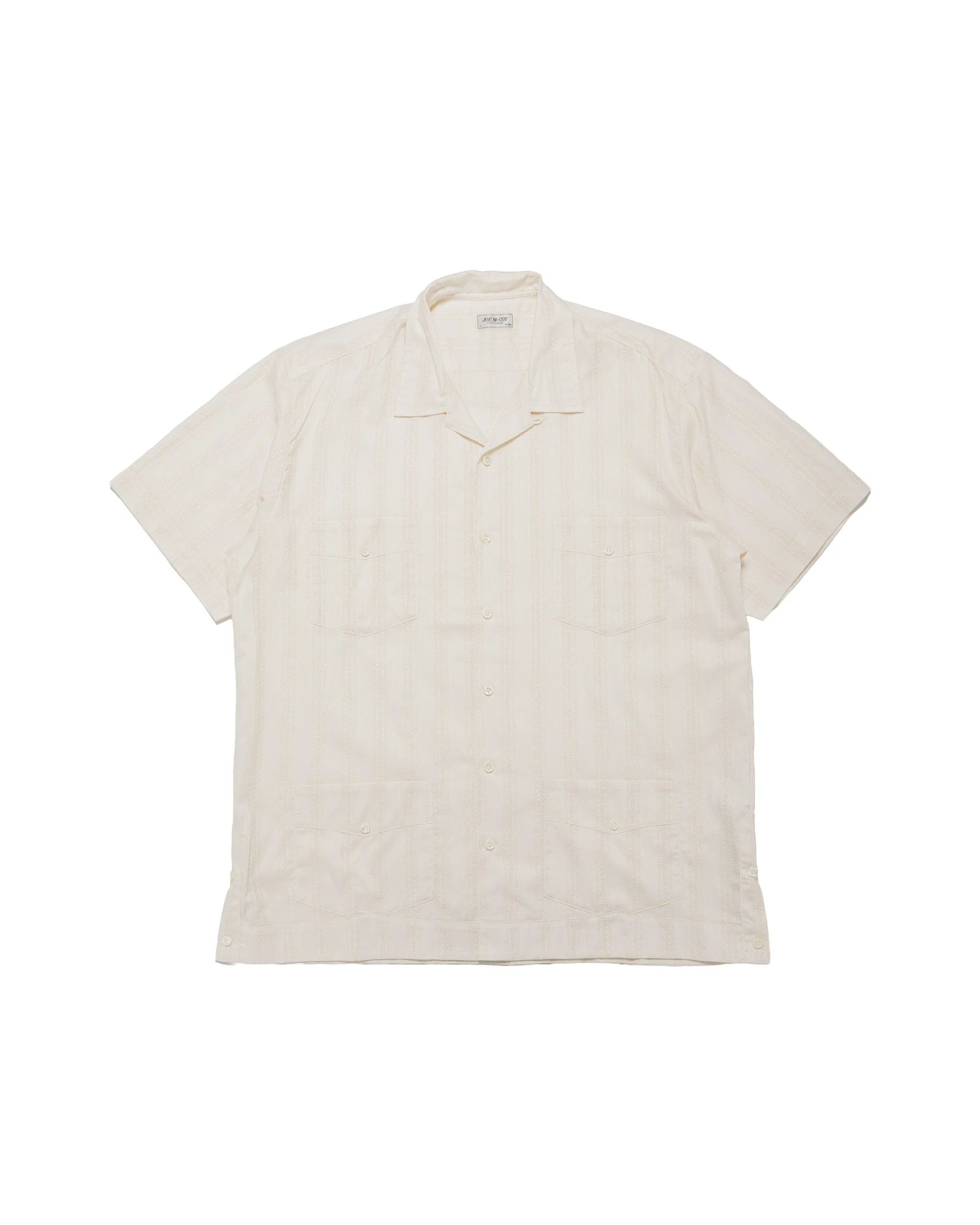 MS26007 Joe McCoy Cuban Shirt S/S Ecru - 1