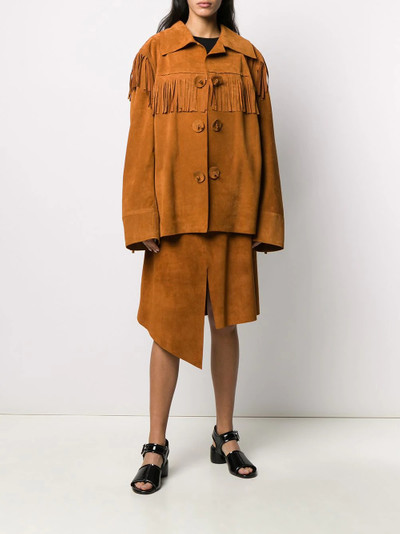 Maison Margiela suede fringed jacket outlook