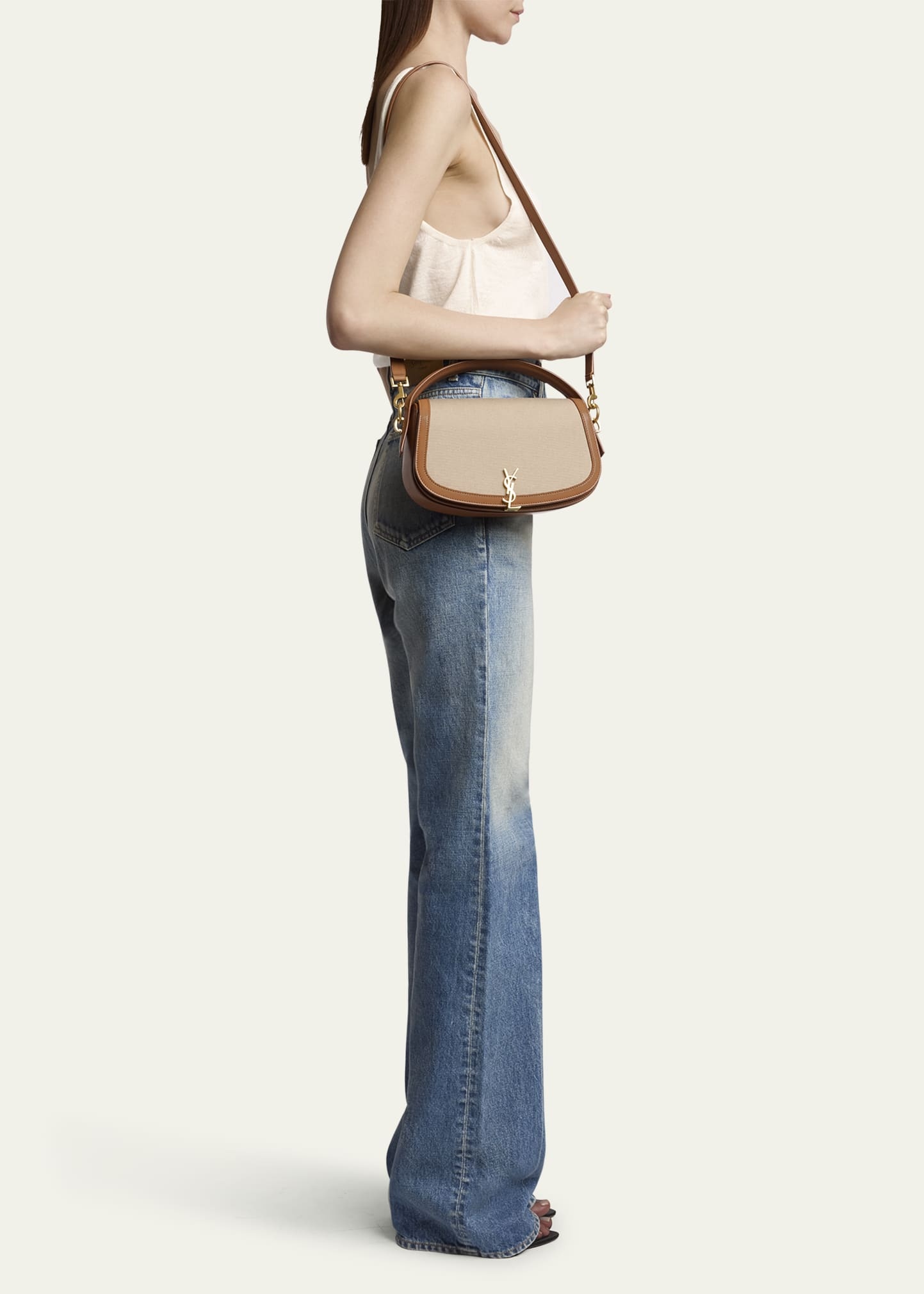 Voltaire YSL Shoulder Bag in Canvas and Leather - 4