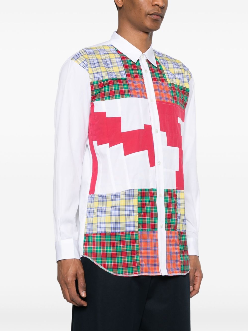 patchwork shirt - 3