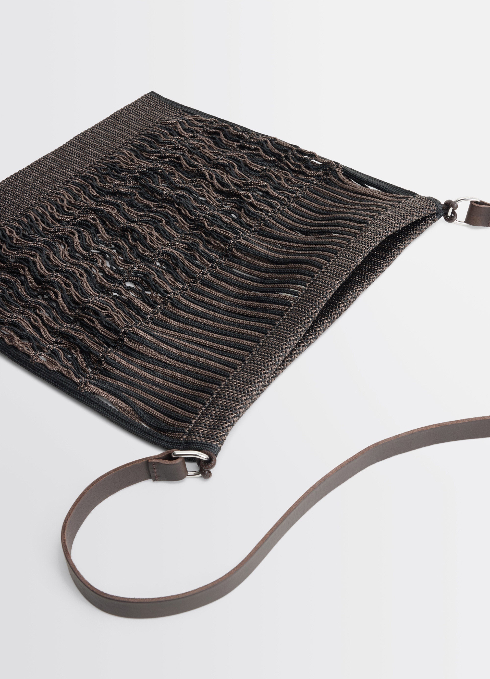 LARGE CROSSBODY FILT NET SHOPPING BAG - 4