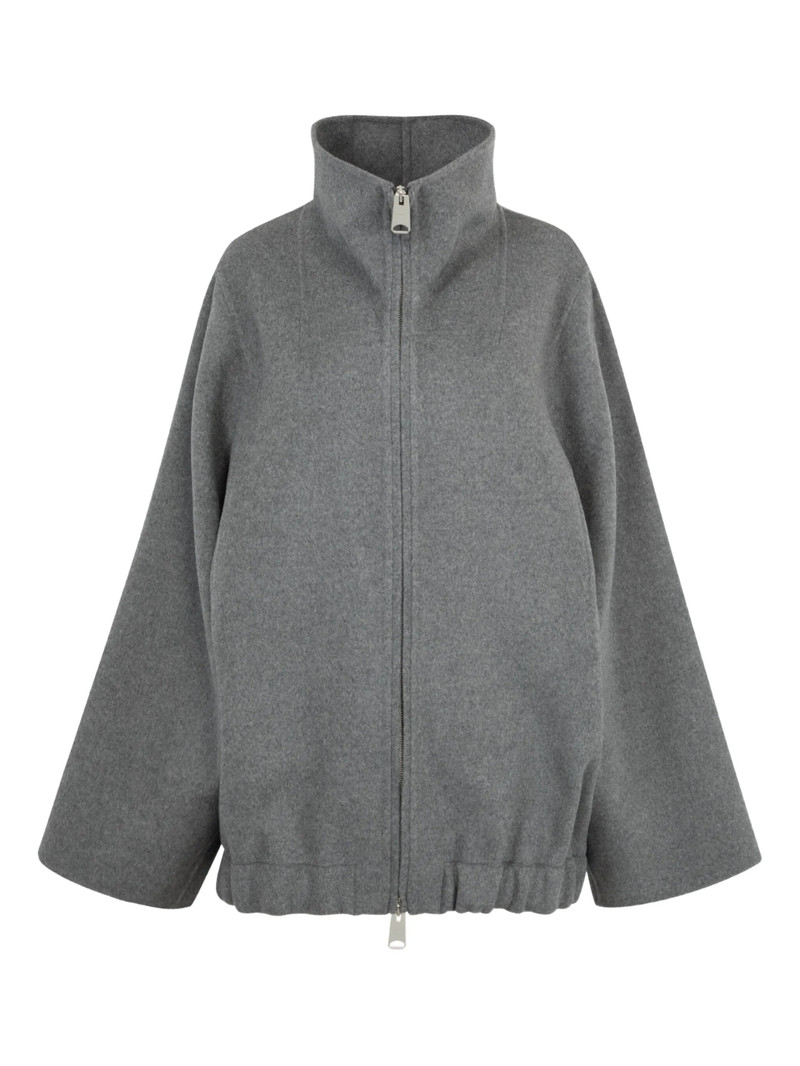 Khaite Garret High-neck Zip-front Jacket 1