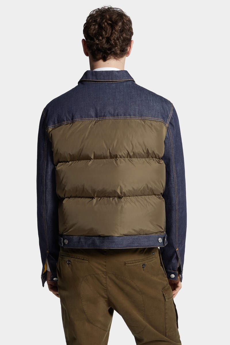 HYBRID PUFFER JEAN JACKET - 4