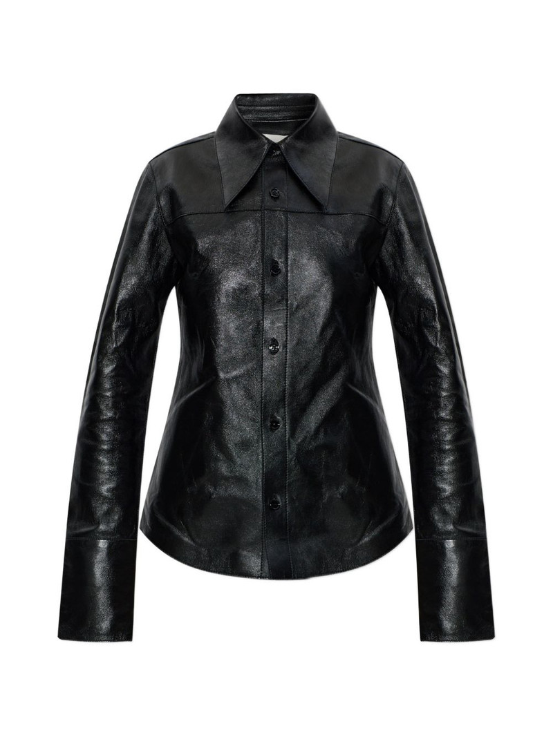 panelled leather shirt 1