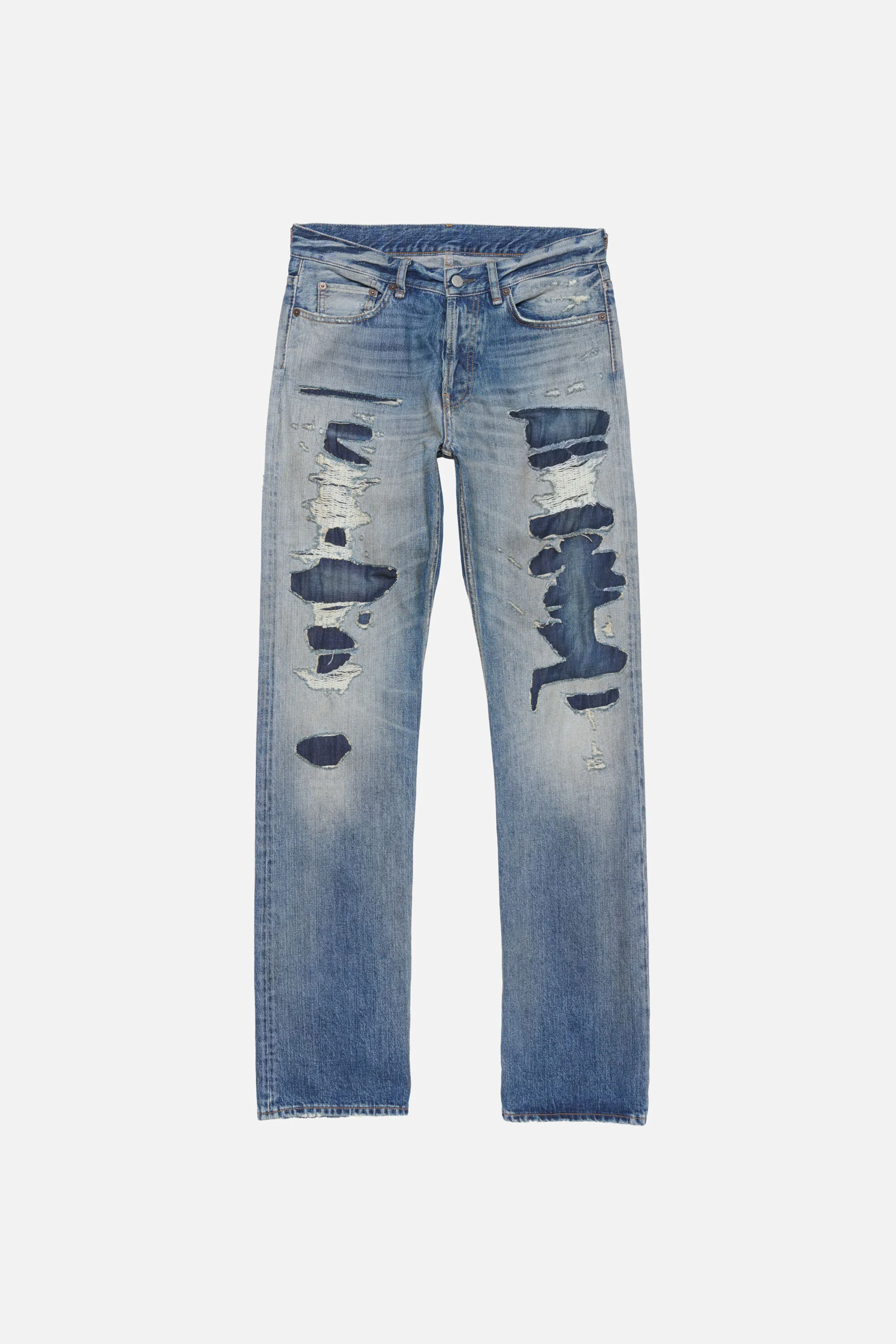 Mended denim jeans - 1996 - Mid Blue - 1