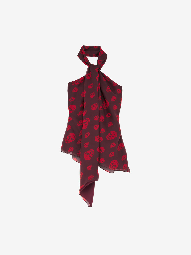 Skull Print Halterneck Top 1