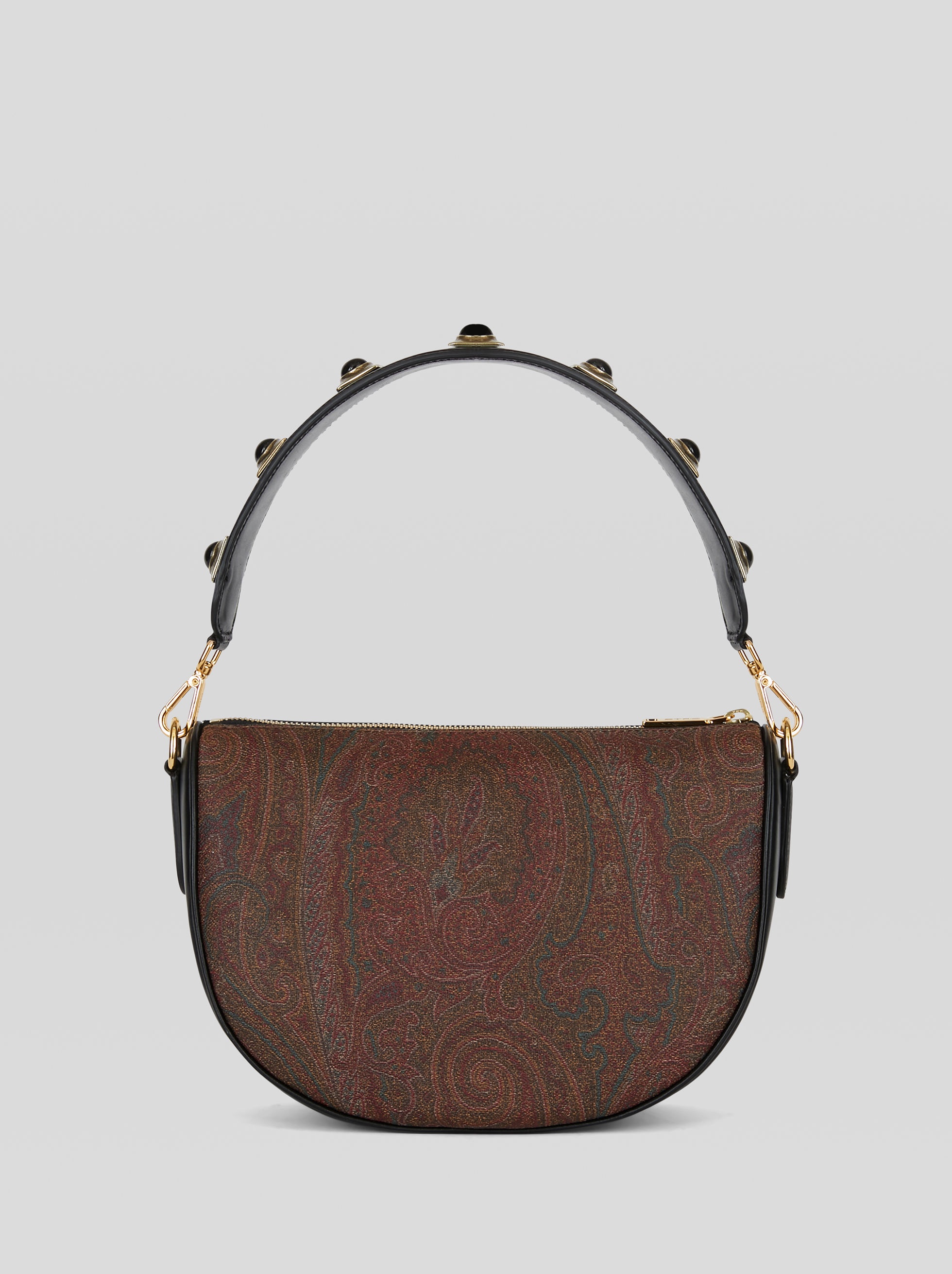 CROWN ME PAISLEY SHOULDER BAG WITH STUDS AND STONES - 3