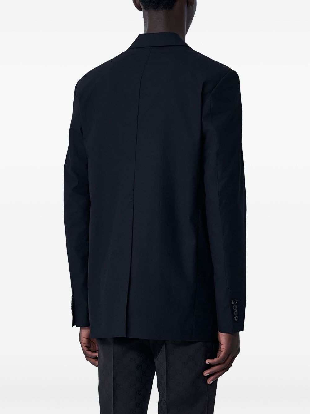 double-breasted notched-lapel blazer - 4