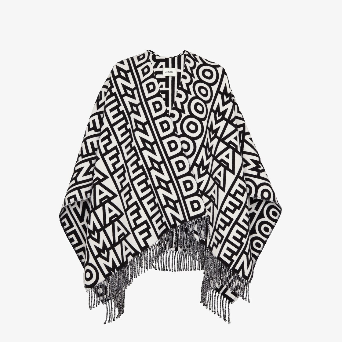 fendi black and white poncho