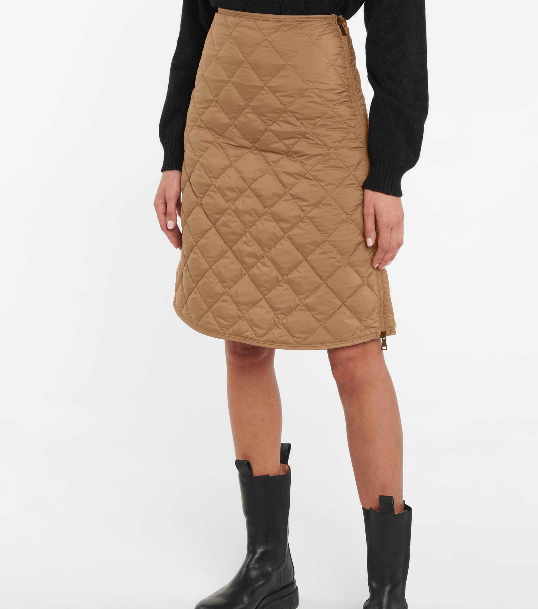 Quilted high-rise skirt - 4