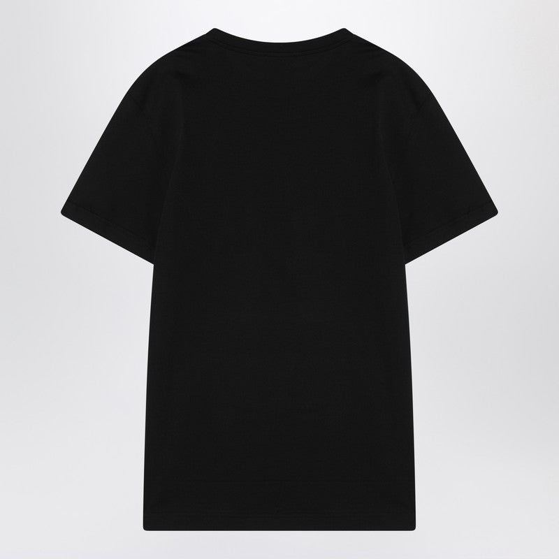 Dolce & Gabbana Dolce&Gabbana Black cotton T-shirt with DG embroidery - 2