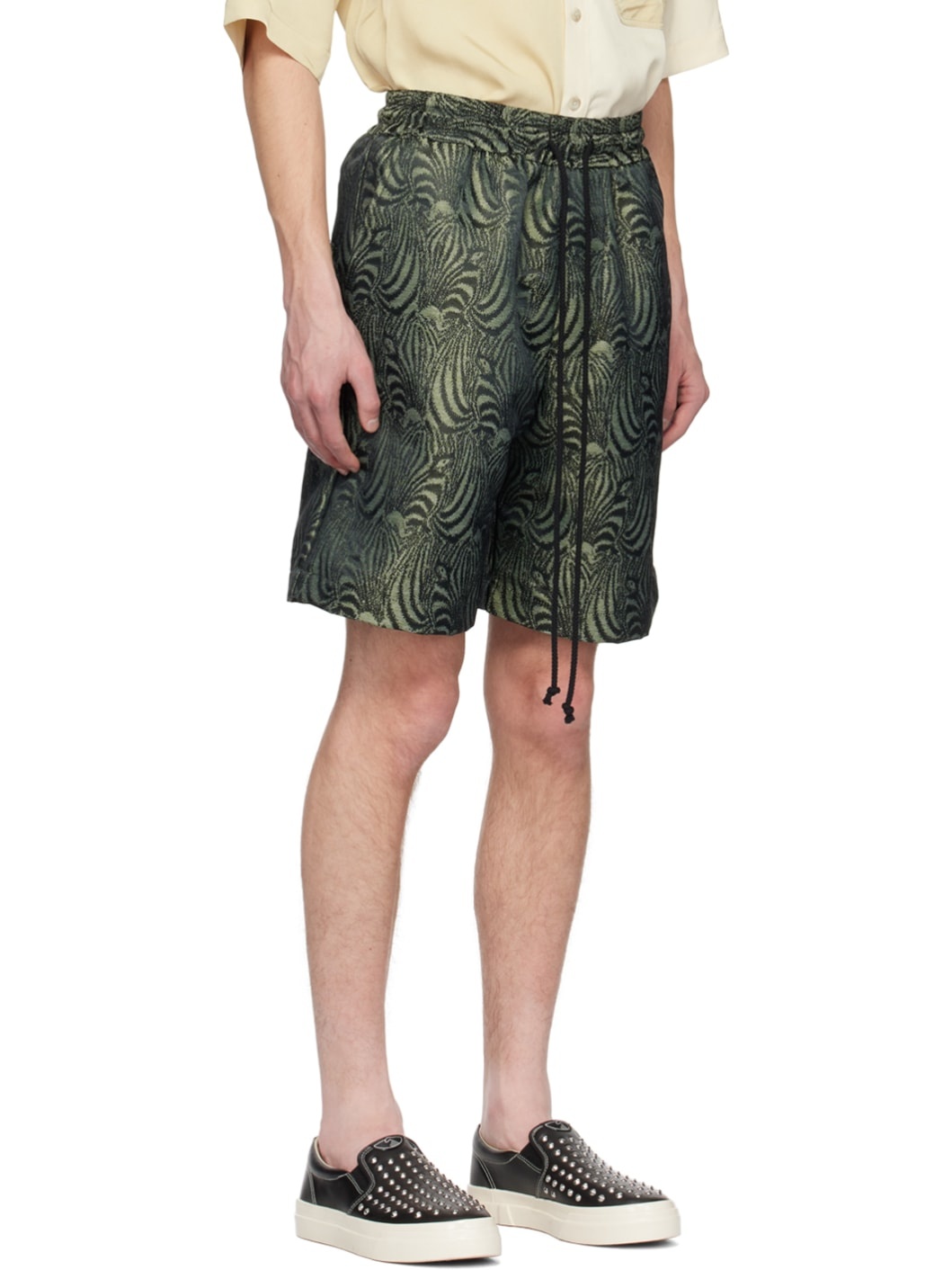 Green Drawstring Shorts - 2