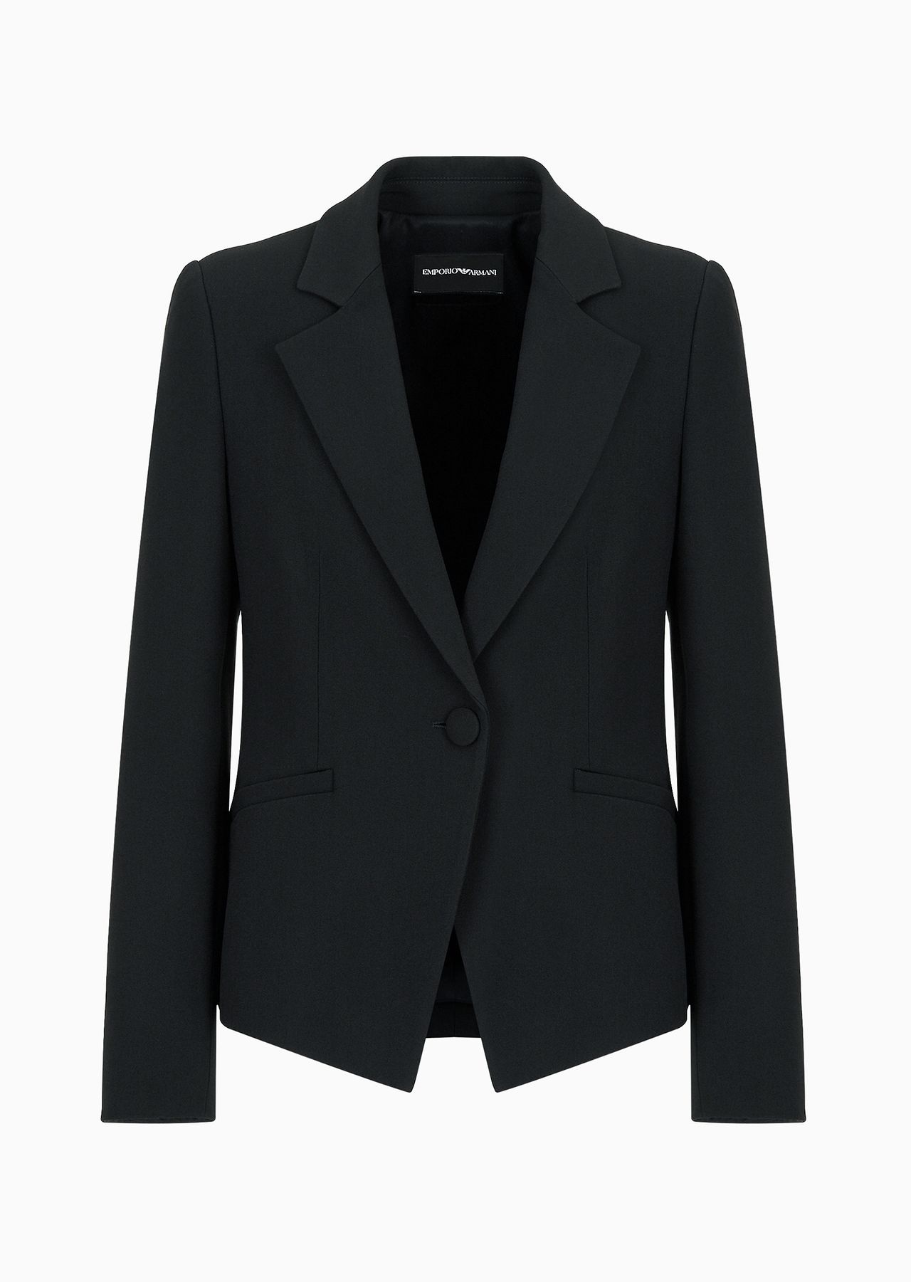 Cady crêpe jacket with lapels - 1