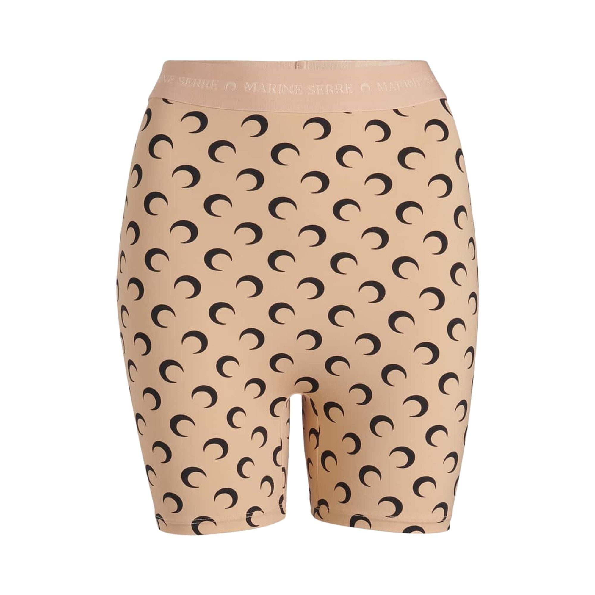 Marine Serre Regenerated All Over Moon Jersey Cyclist Shorts 'Beige' - 1