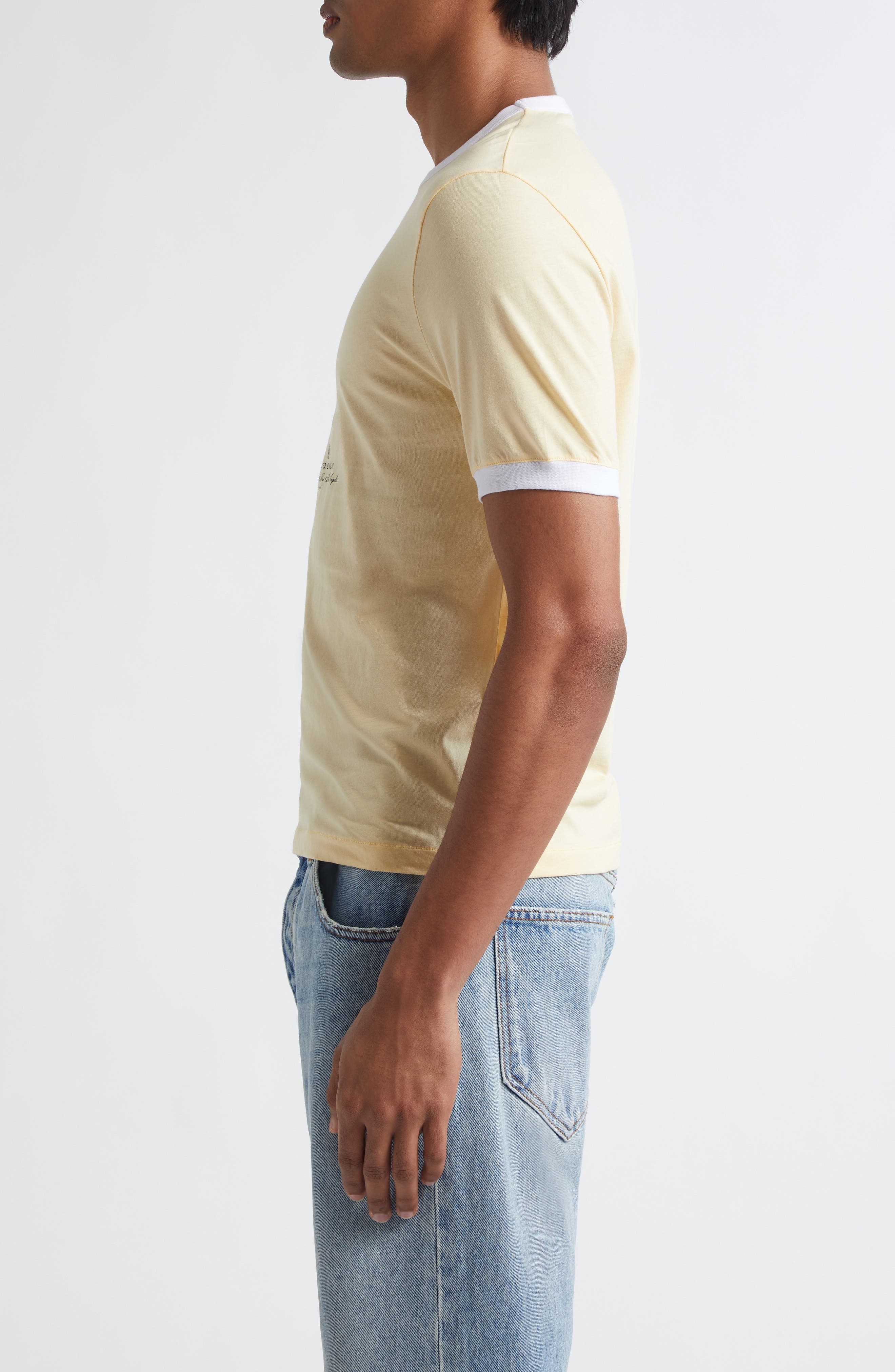 Jacquemus Le T-Shirt Venice Graphic Ringer T-Shirt in Palm Tree Beige at Nordstrom - 4