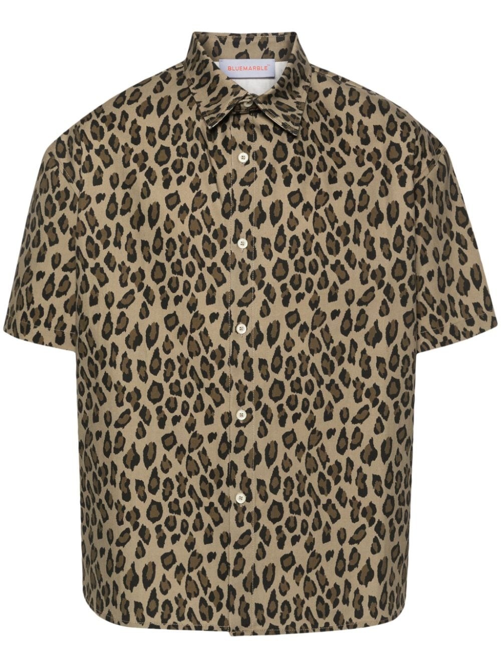 leopard-print short-sleeve shirt - 1
