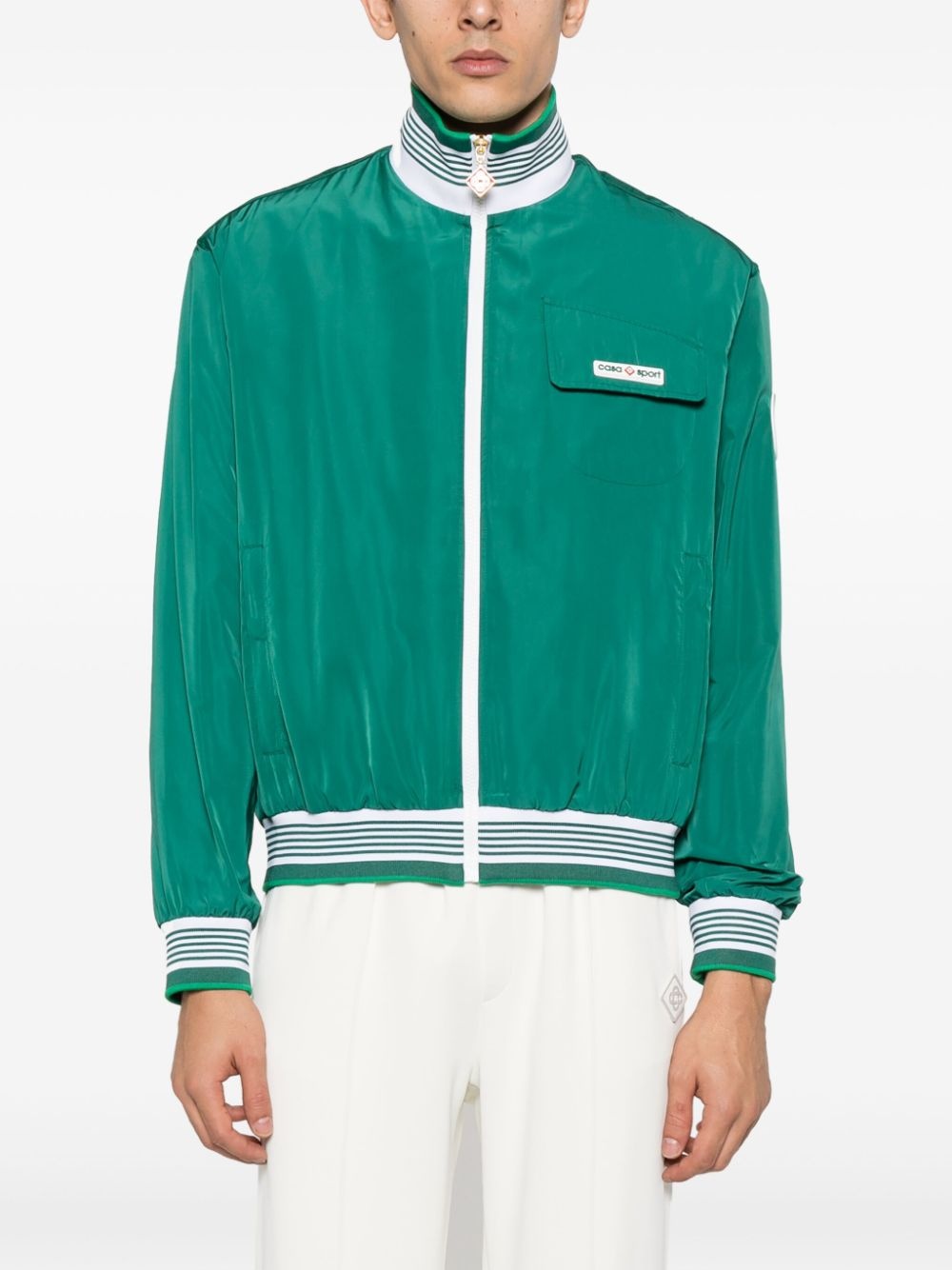 logo-patch track jacket - 2