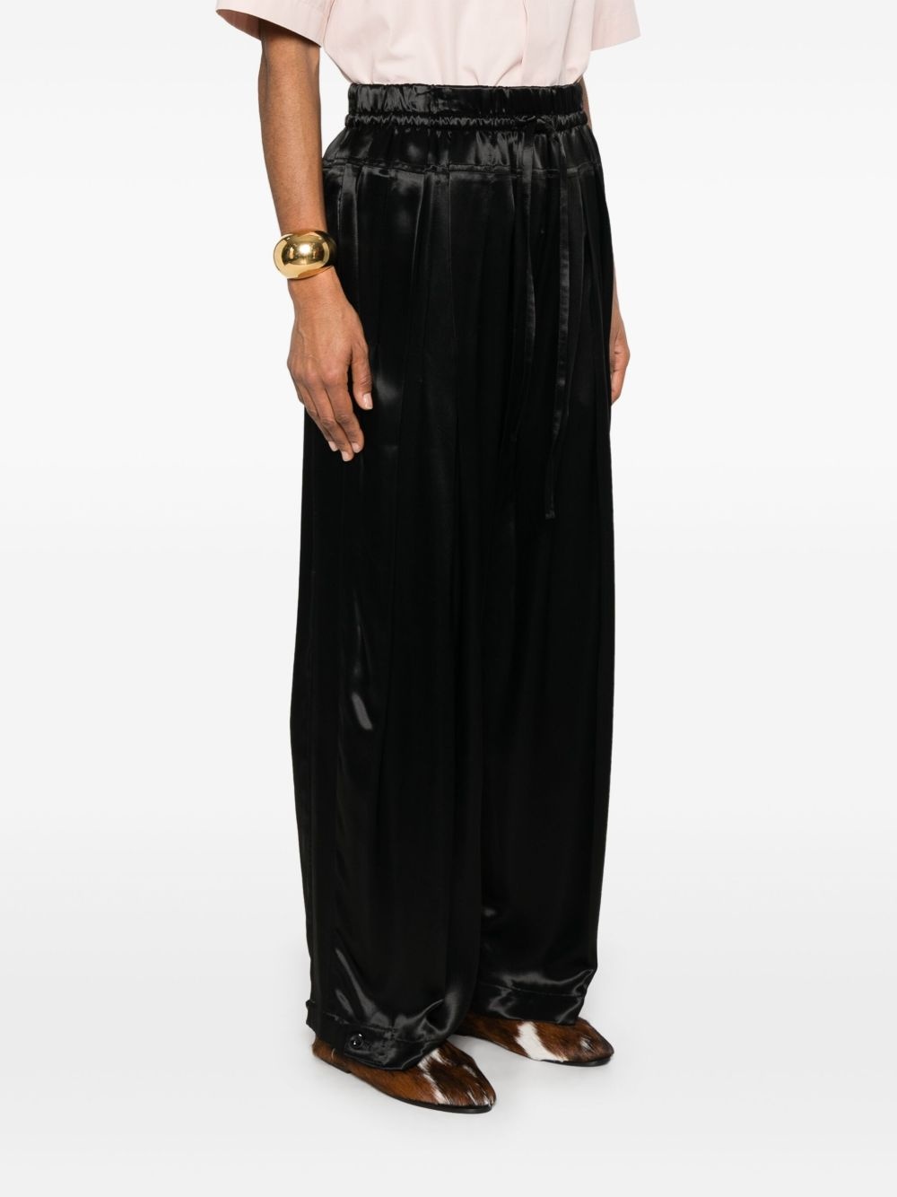satin palazzo pants - 3